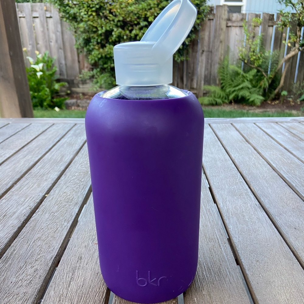 Purple bkr Glass Water Bottle
